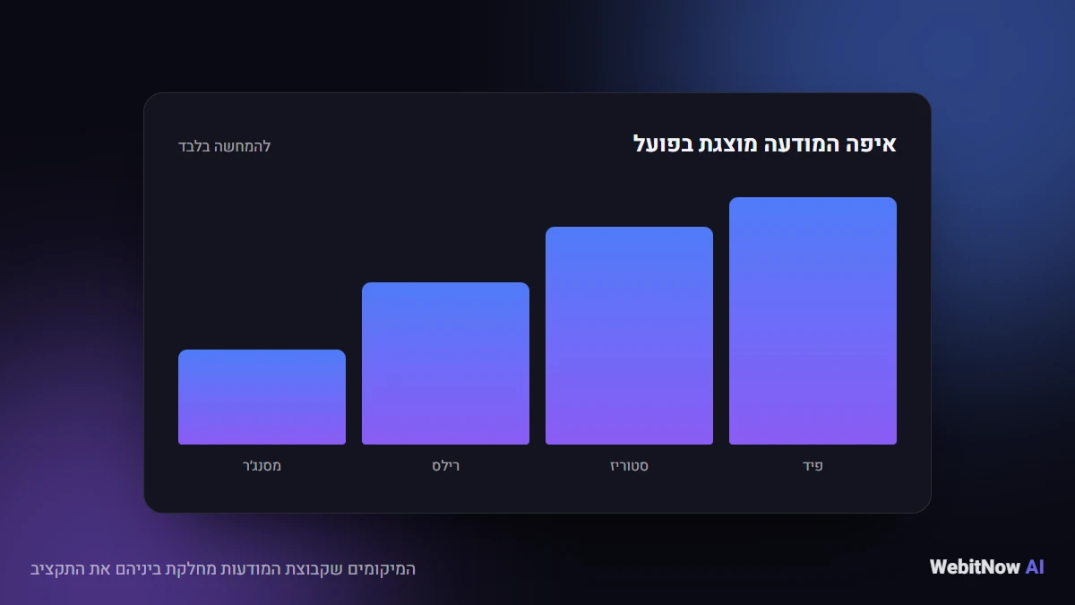 המיקומים שקבוצת המודעות מחלקת ביניהם את התקציב