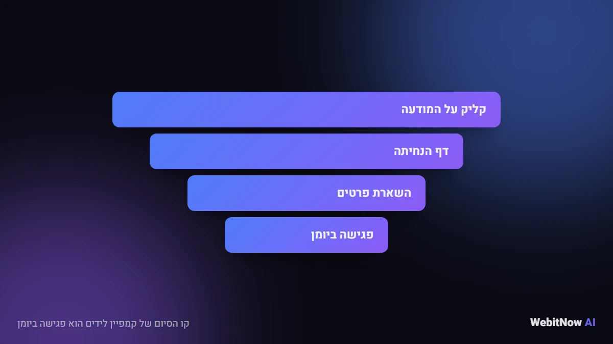 קו הסיום של קמפיין לידים הוא פגישה ביומן