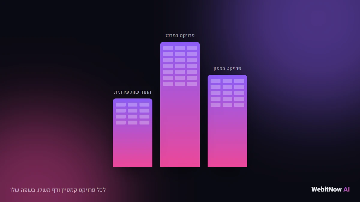לכל פרויקט קמפיין ודף משלו, בשפה שלו