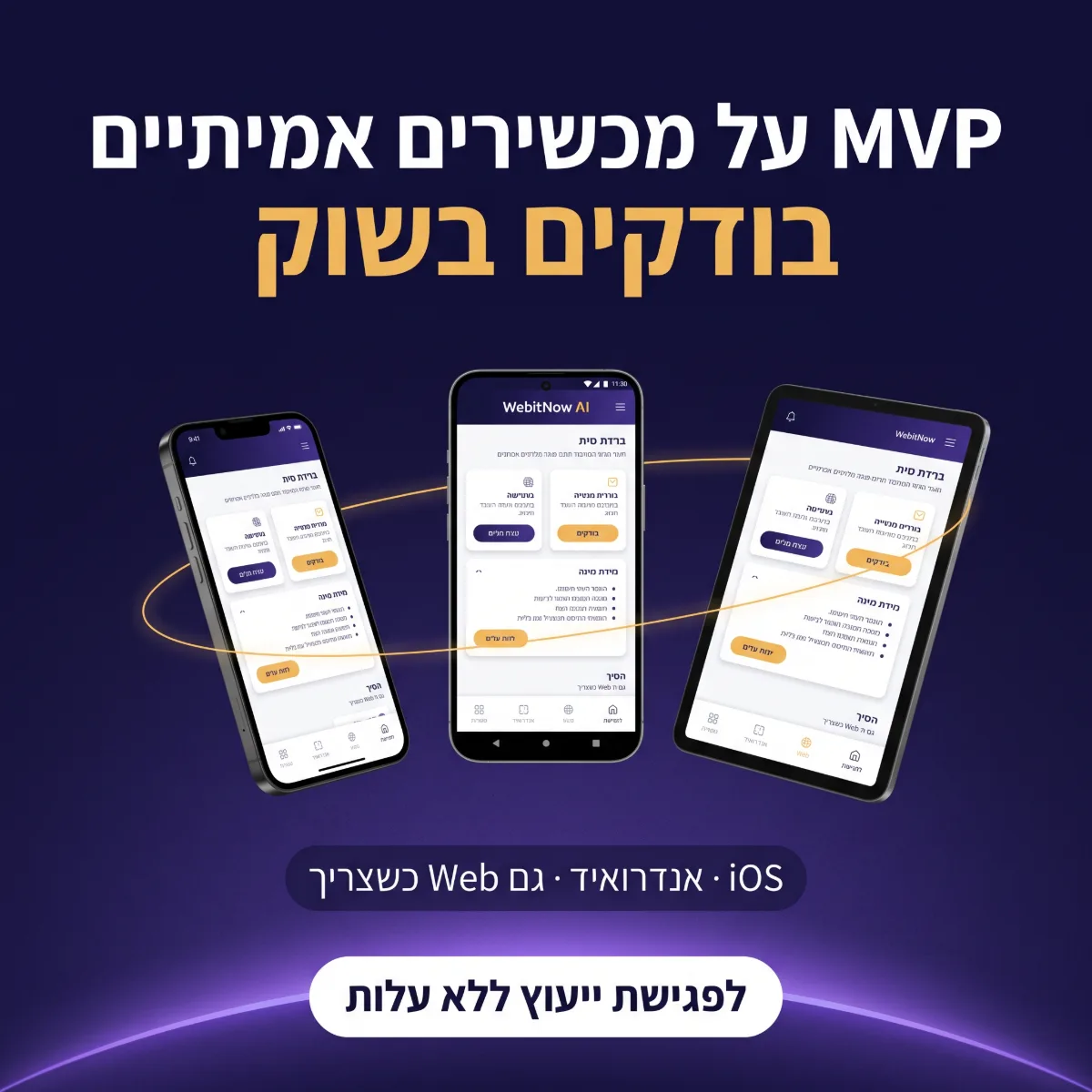 פיתוח אפליקציות — MVP שרץ על אייפון, אנדרואיד וטאבלט מאותו בסיס קוד